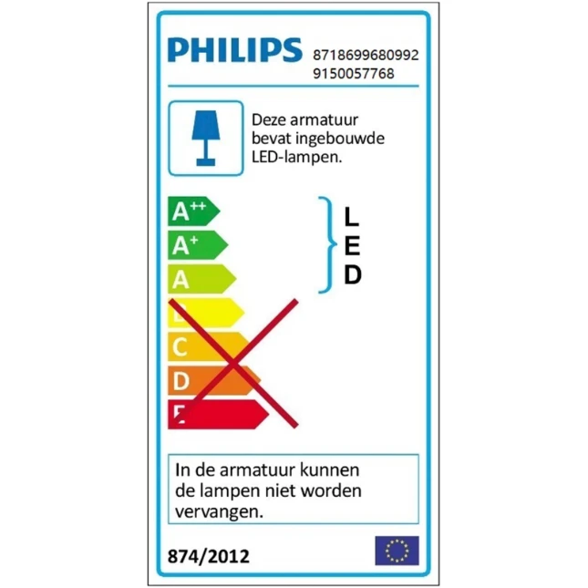 Philips LED-plafondlamp Superslim CL550 18W 4000K O300 mm wit