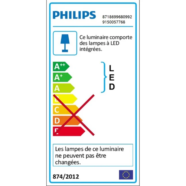 Philips LED-plafondlamp Superslim CL550 18W 4000K O300 mm wit