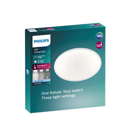 Philips LED-plafondlamp Superslim CL550 15W 4000K O250 mm wit