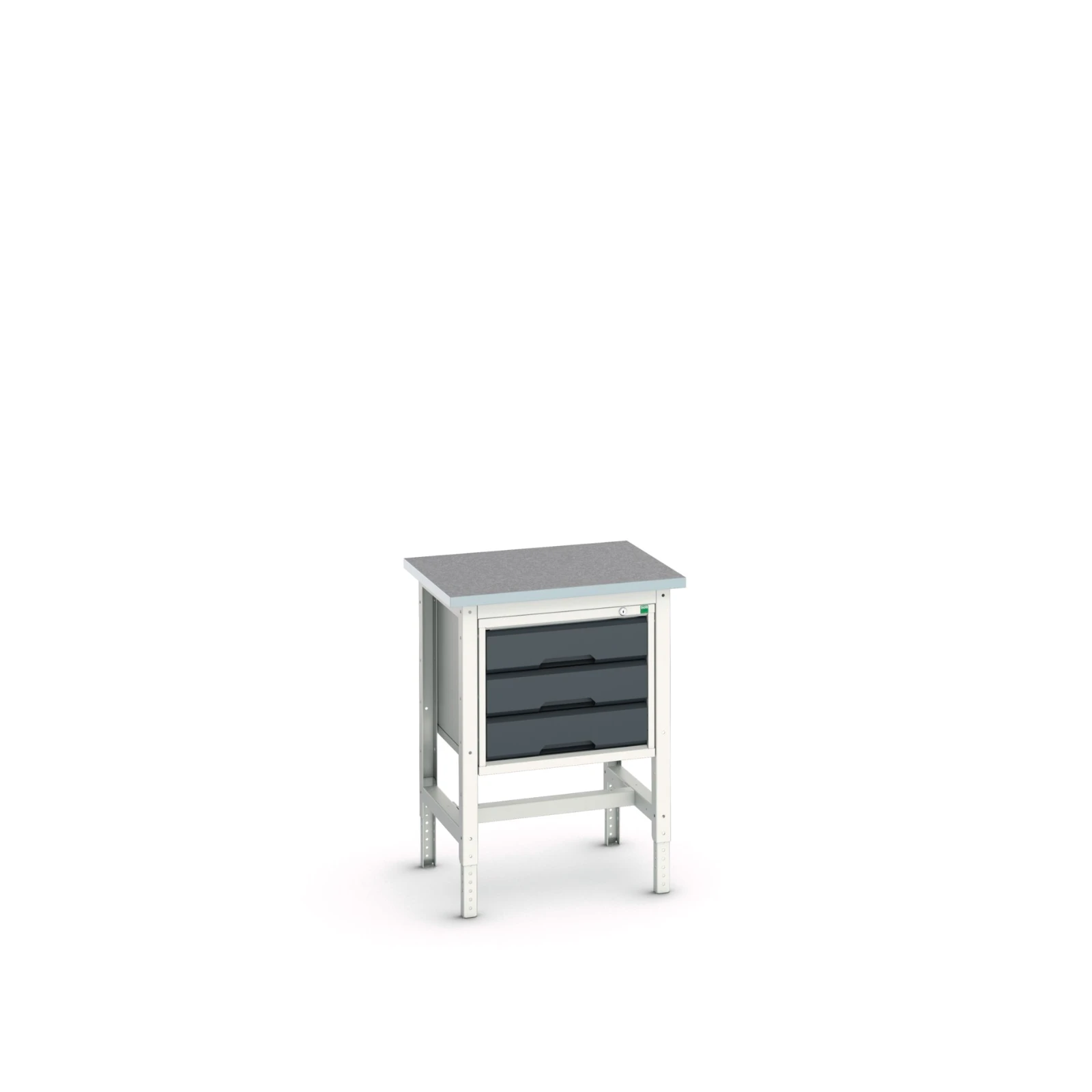 bott Verso werkbank 3 lades Breedte 700 mm Linoleum RAL 7016