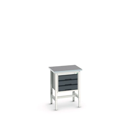 bott Verso werkbank 3 lades Breedte 700 mm Linoleum RAL 7016