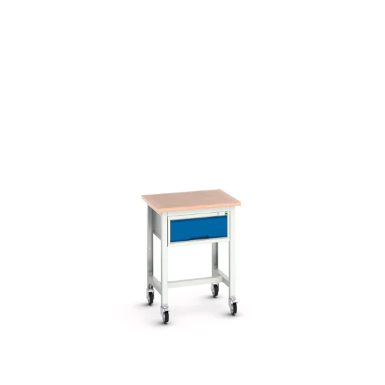 bott Verso verrijdbare werkbank met lade Multiplex 700x600x930mm RAL 5010