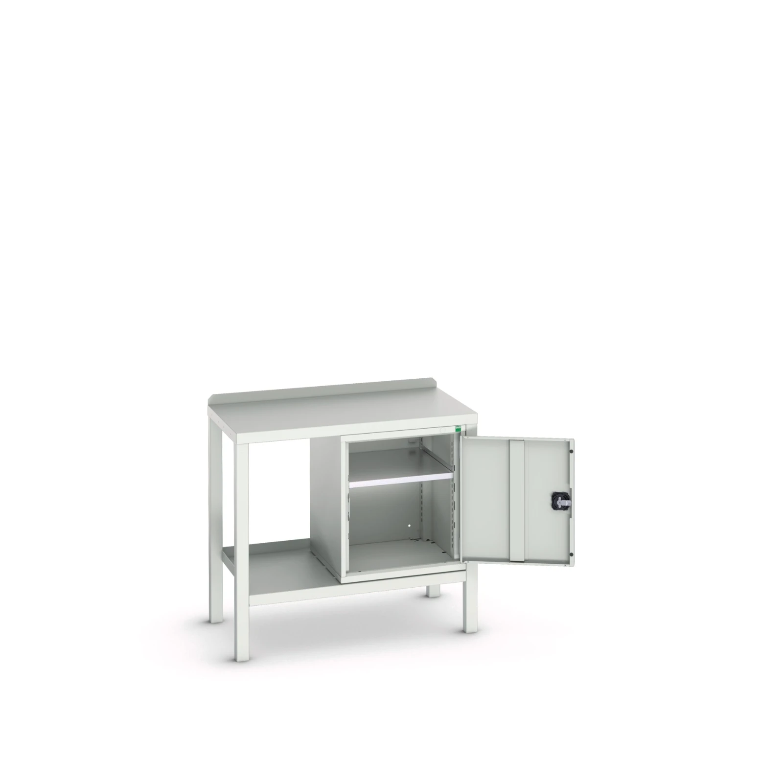 bott Verso zware werkbank 1 deur 1 legbord staal 1000x600x910mm RAL 7035