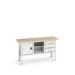 bott Verso verstelbare werkbank 1750x600x830-930mm 1 deur 1 middenschap 3 laden Multiplex RAL 7035