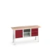 bott Verso verstelbare werkbank 1750x600x830-930mm 1 deur 1 middenschap 3 laden Multiplex RAL 3004