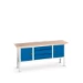 bott Verso verstelbare werkbank 2000x600x830-930mm Multiplex 2 deuren 3 laden RAL 5010