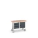 bott Verso verrijdbare werkbank 1250x600x830mm 1 deur 3 laden Multiplex RAL 7016