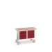 bott Verso verrijdbare werkbank 1250x600x830mm 1 deur 3 laden Multiplex RAL 3004