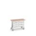bott Verso verrijdbare werkbank 1250x600x830mm 6 laden Multiplex RAL 7035