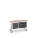 bott Verso verrijdbare werkbank 1500x600x830mm 3 laden 1 deur Multiplex RAL 7016