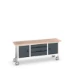 bott Verso verrijdbare werkbank 2000x600x830mm 3 laden 2 deuren Multiplex RAL 7016