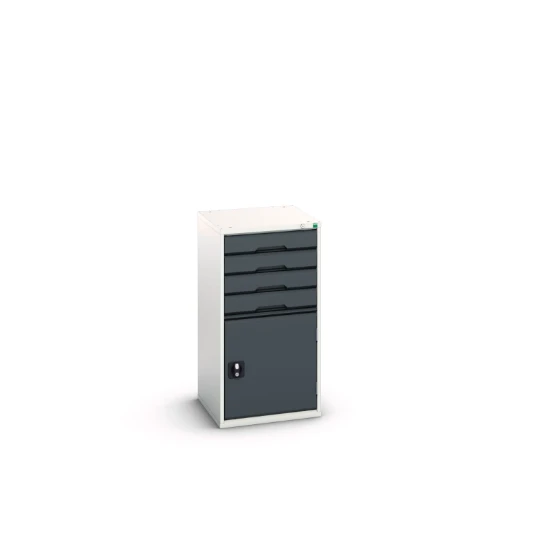 bott Verso schuifladenkast 525x550x1000mm 4 laden 1 deur RAL 7016