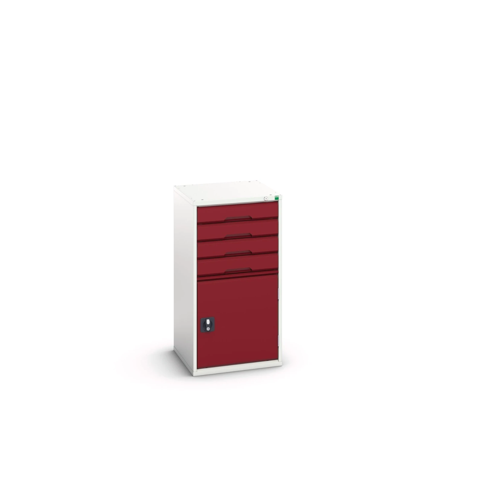 bott Verso schuifladenkast 525x550x1000mm 4 laden 1 deur RAL 3004