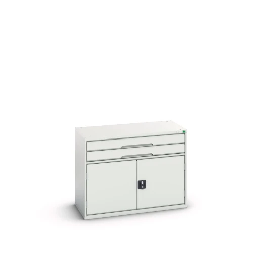 bott Verso schuifladenkast 1050x550x800mm 2 laden 2 deuren RAL 7035
