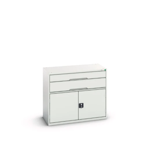 bott Verso schuifladenkast 1050x550x900mm 2 laden 2 deuren RAL 7035