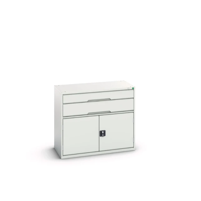 bott Verso schuifladenkast 1050x550x900mm 2 laden 2 deuren RAL 7035