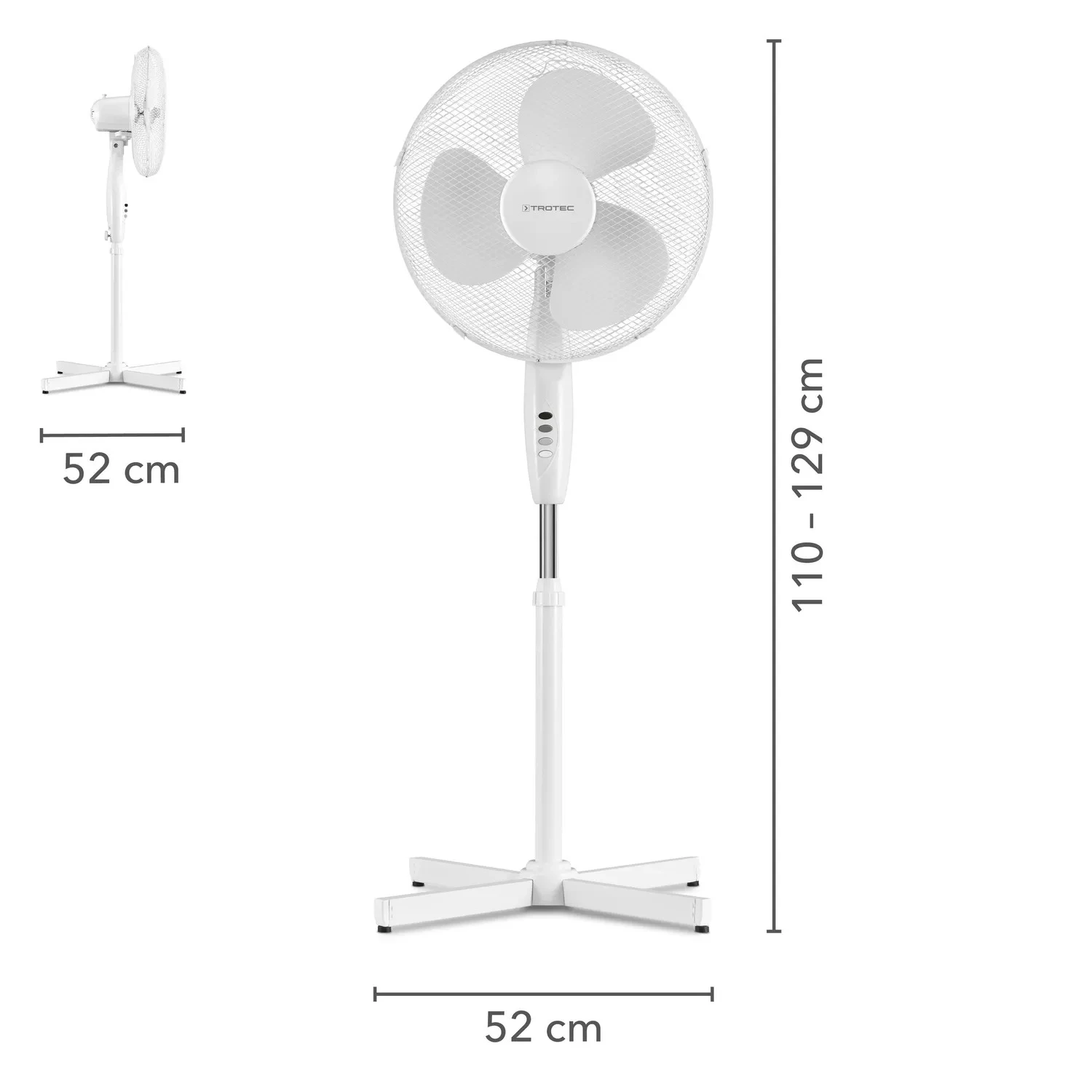 Trotec Statiefventilator TVE 16 wit