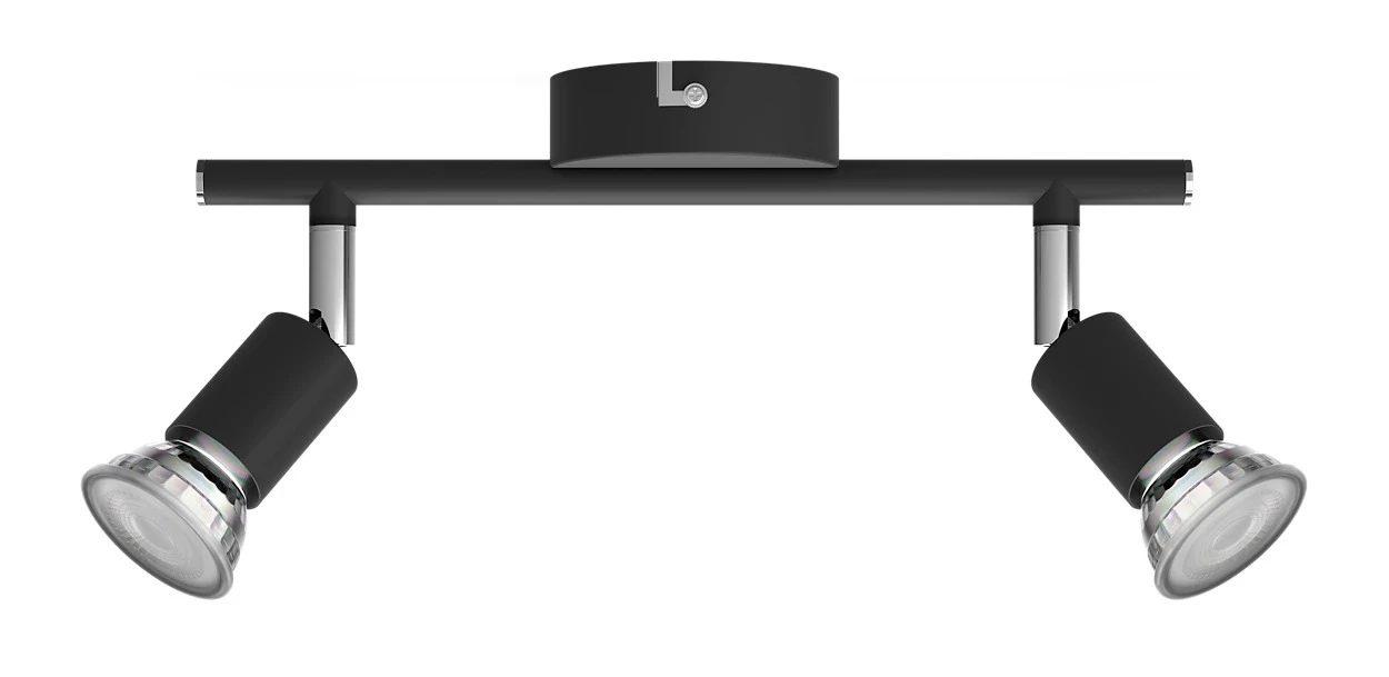 Philips Opbouwspot Limbali 50W zwart - 2-spots