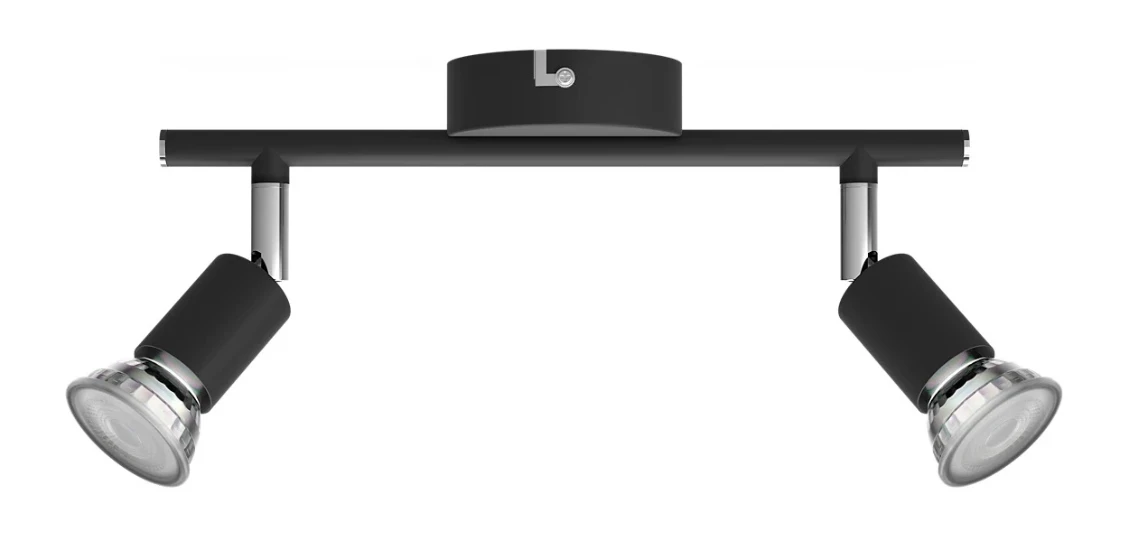 Philips Opbouwspot Limbali 50W zwart - 2-spots