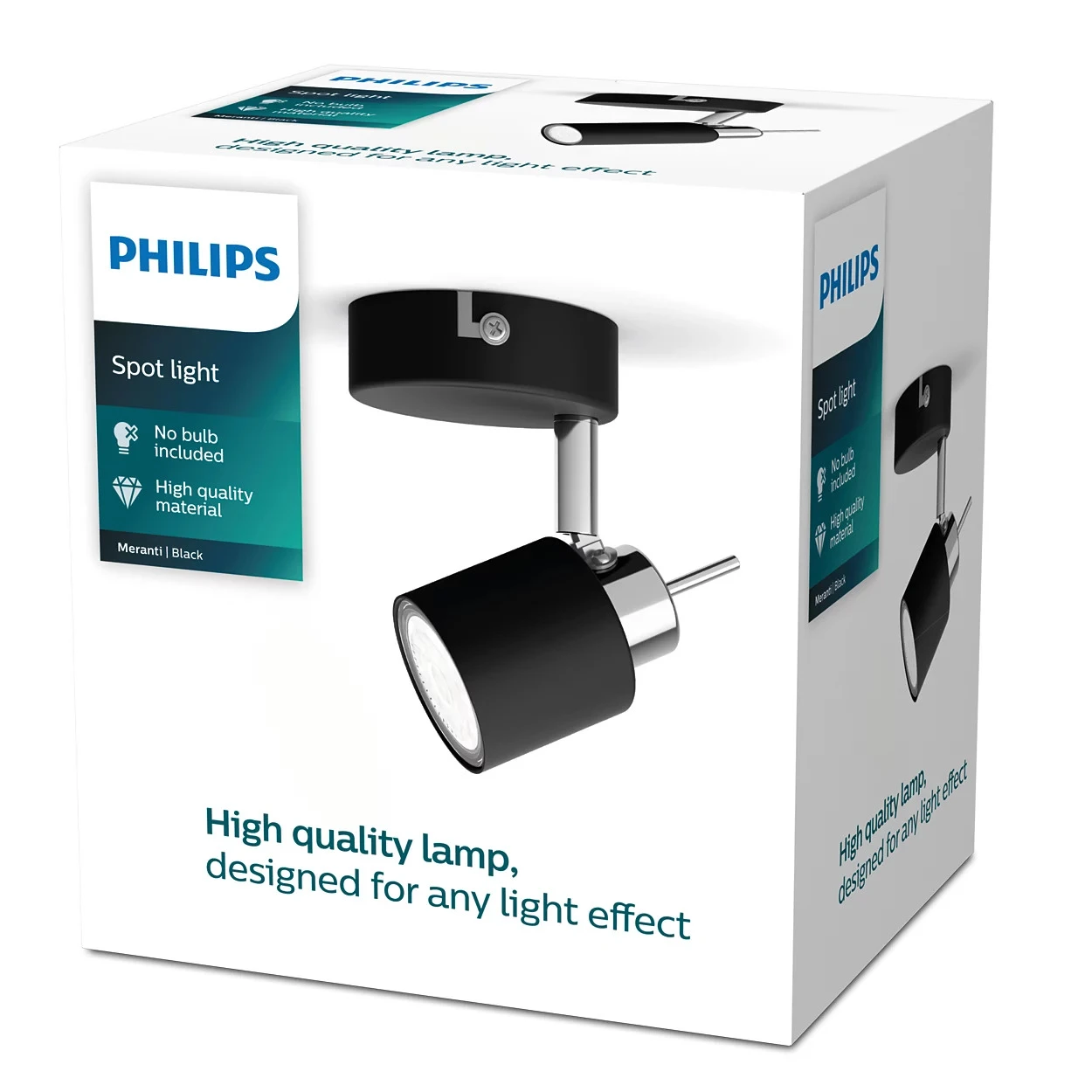 Philips Opbouwspot Meranti 50W zwart - 1-spot