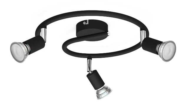 Philips Opbouwspot Limbali 50W zwart - 3-spots