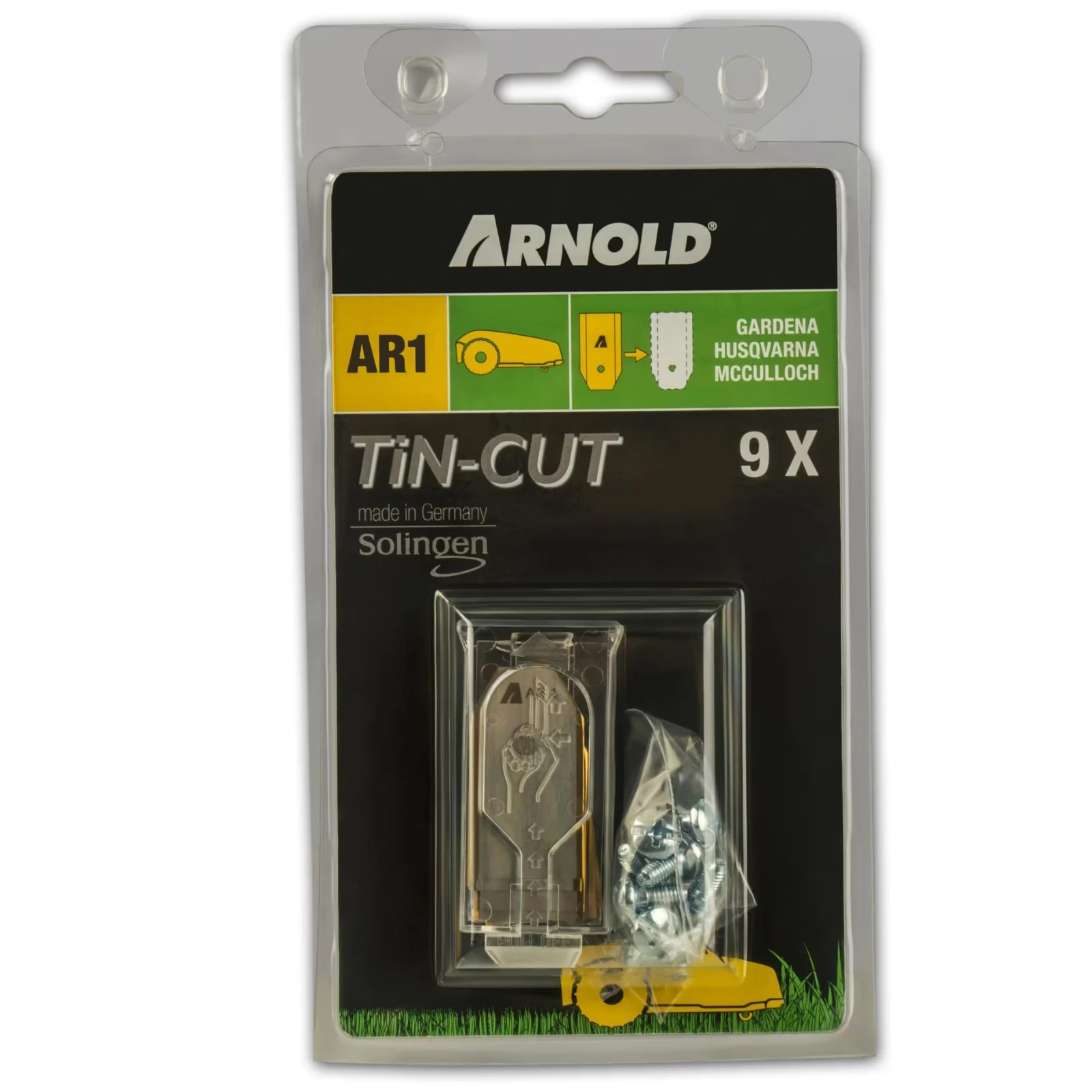 Arnold Robotmaaier Reservemes TiN-Cut Husqvarna Gardena Flymo (9 stuks)