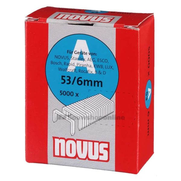 Novus agrafes A 53 6mm, 5000 pcs.