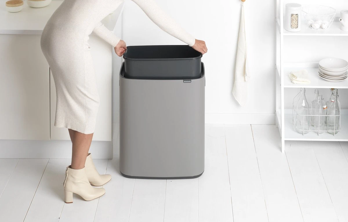 Brabantia Afvalemmer Bo Touch Bin 60L - betongrijs