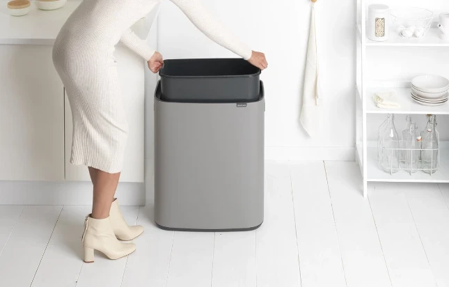 Brabantia Afvalemmer Bo Touch Bin 60L - betongrijs
