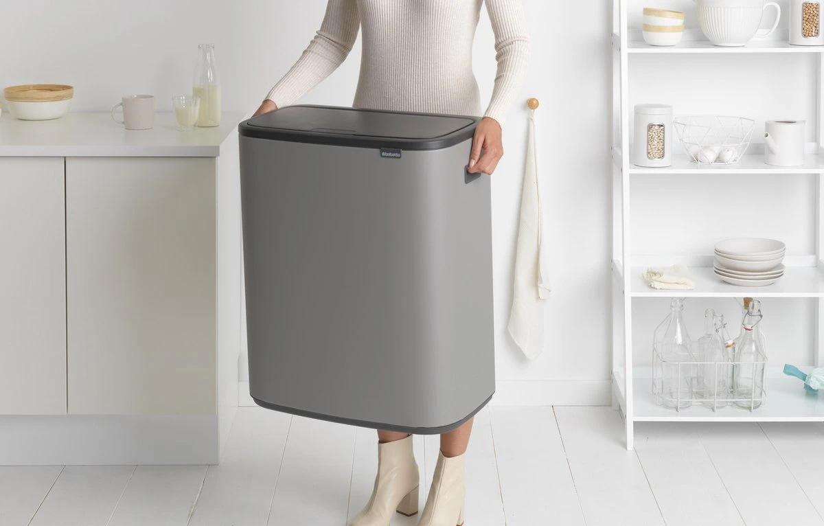Brabantia Afvalemmer Bo Touch Bin 60L - betongrijs