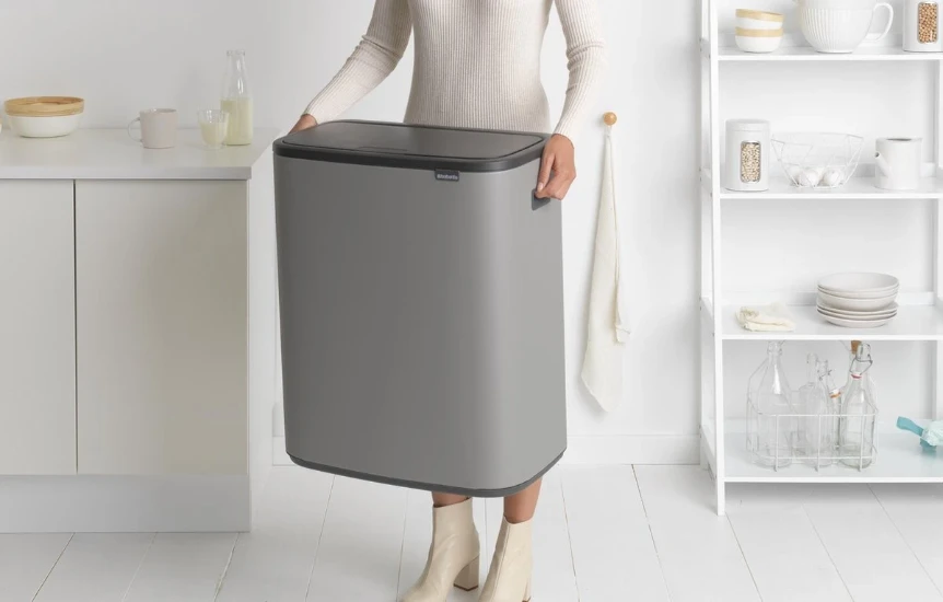 Brabantia Afvalemmer Bo Touch Bin 60L - betongrijs