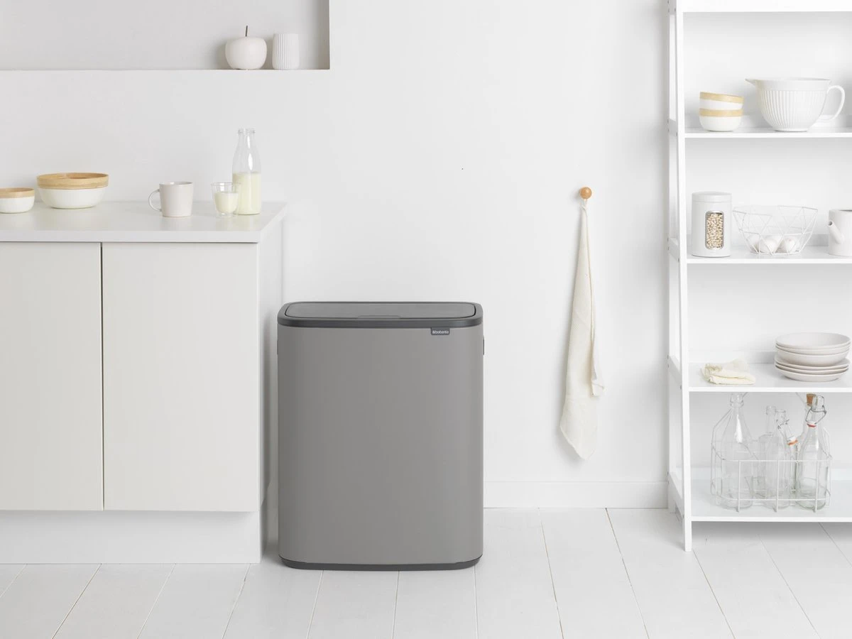 Brabantia Afvalemmer Bo Touch Bin 60L - betongrijs