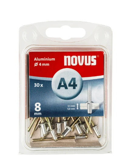 Novus rivet A4 X 8 Alu SB, 30 pcs.
