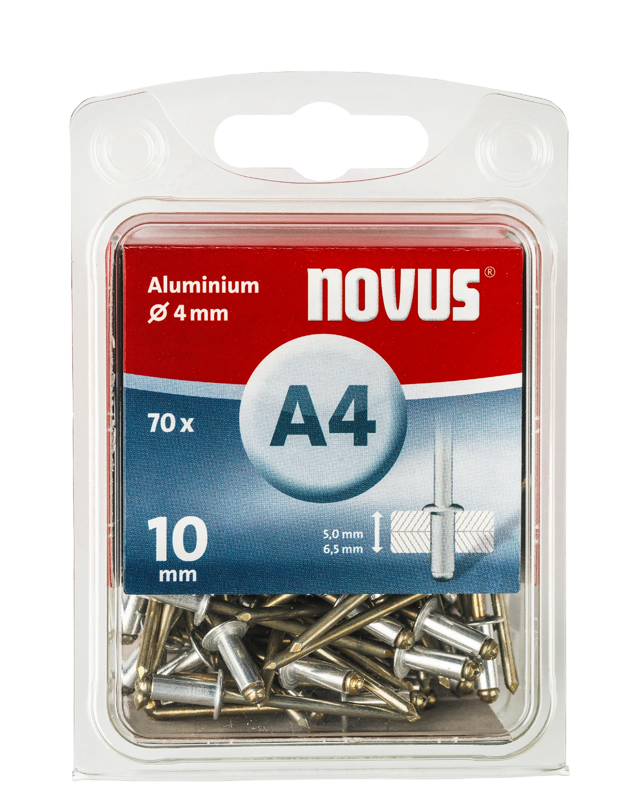 Novus Blindklinknagel A3/10 mm Aluminium (70 stuks)