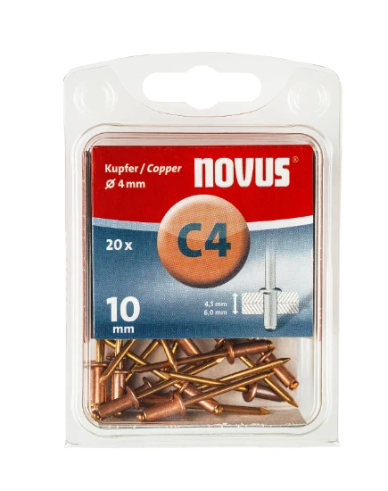 Novus Blindklinknagel C4/10 mm Koper (20 stuks)