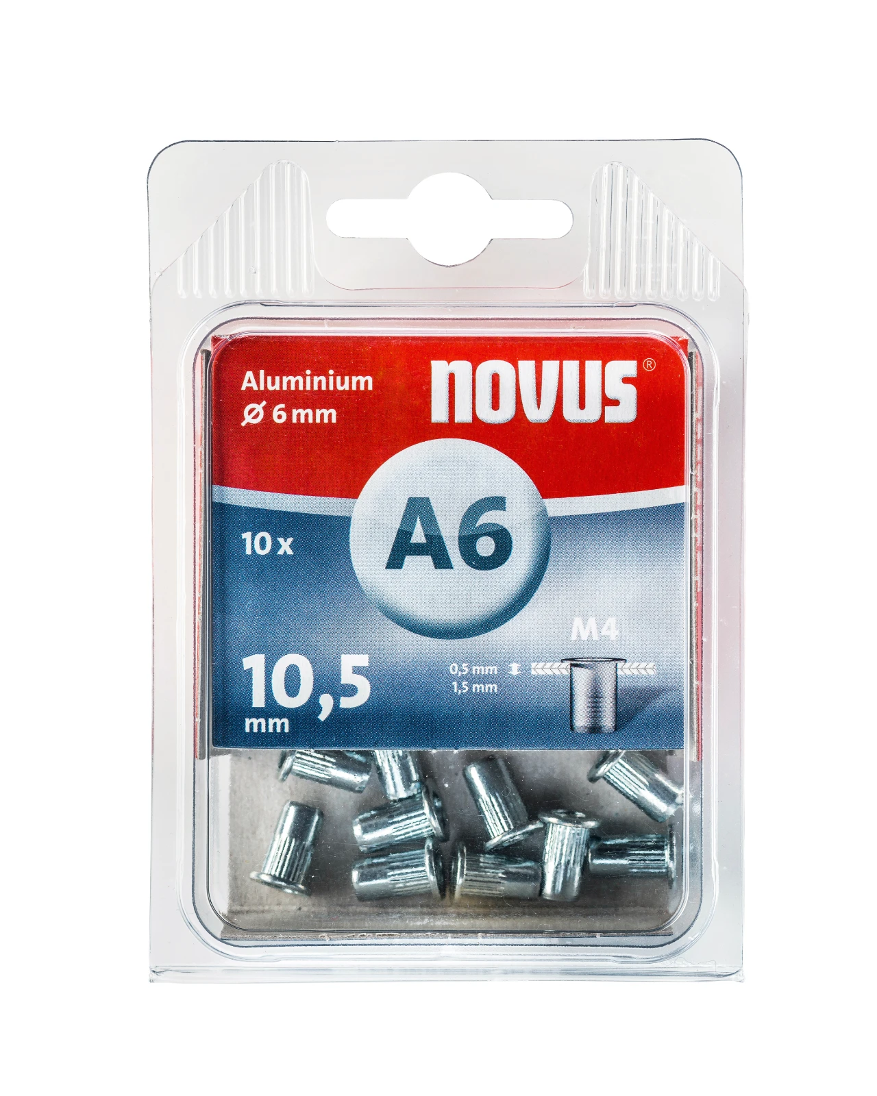 Novus rivet M4 X 10,5 Alu S, 10 pcs.