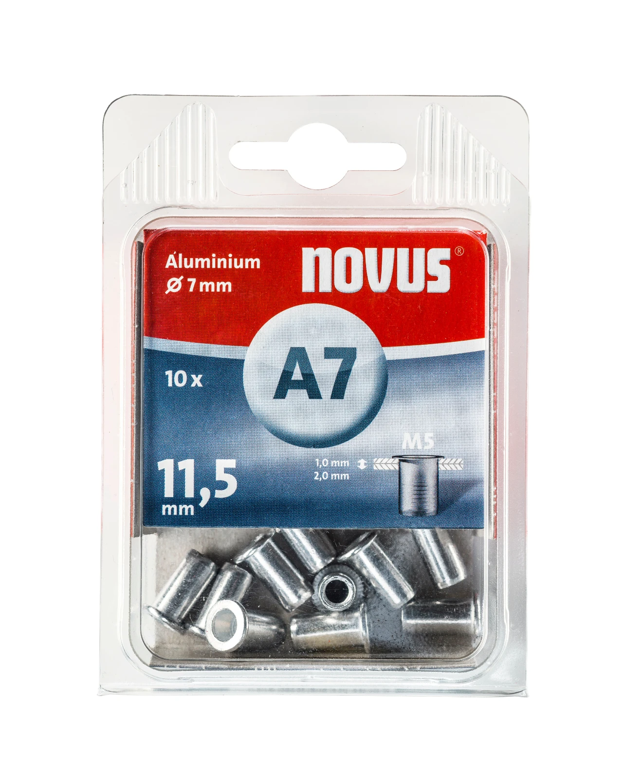 Novus Blindklinkmoer M5/11,5 mm Aluminium (10 stuks)