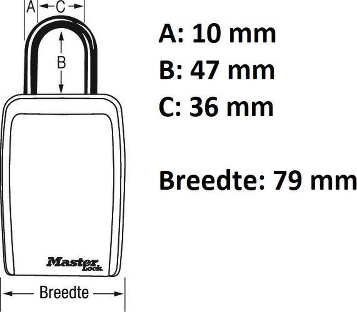 MasterLock Sleutelkast Select Access met drukknop en beugel