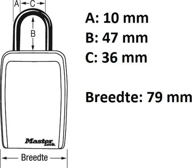 MasterLock Sleutelkast Select Access met drukknop en beugel