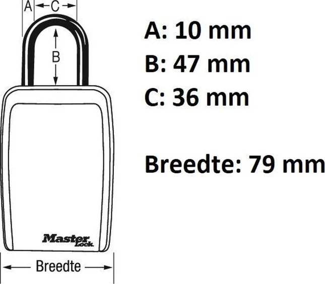 MasterLock Sleutelkast Select Access met drukknop en beugel
