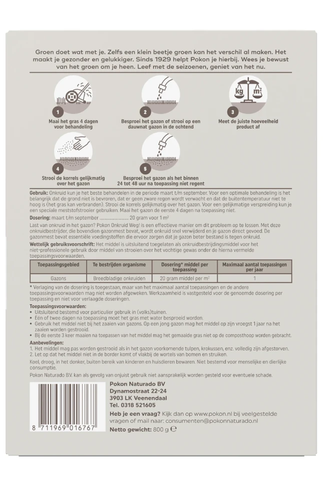 Pokon Onkruid Weg! 40 m² 800 gram (2-in-1)