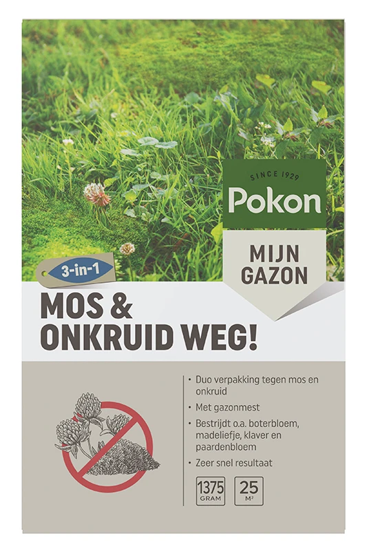 Pokon Mos en Onkruid Weg! 3-in-1