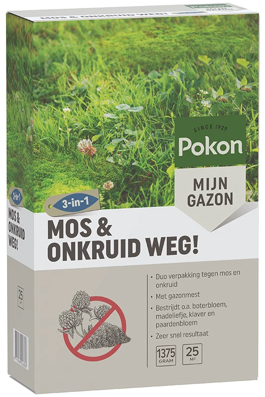 Pokon Mos en Onkruid Weg! 25 m² (3-in-1)