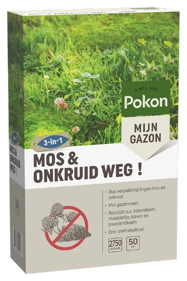 Pokon Mos en Onkruid Weg! 50 m² (3-in-1)