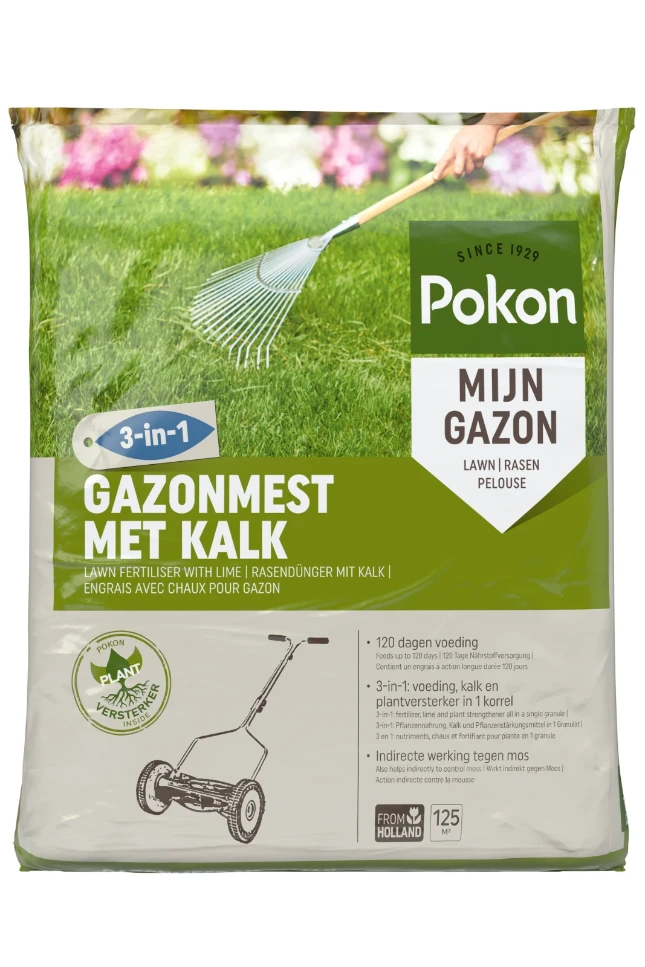 Pokon Gazonmest met Kalk  3-in-1