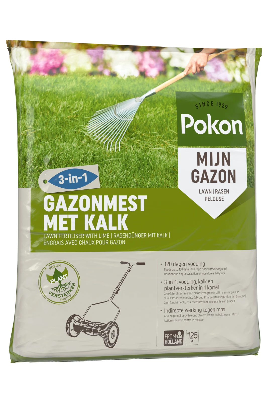 Pokon Gazonmest met Kalk 125m² (3-in-1)