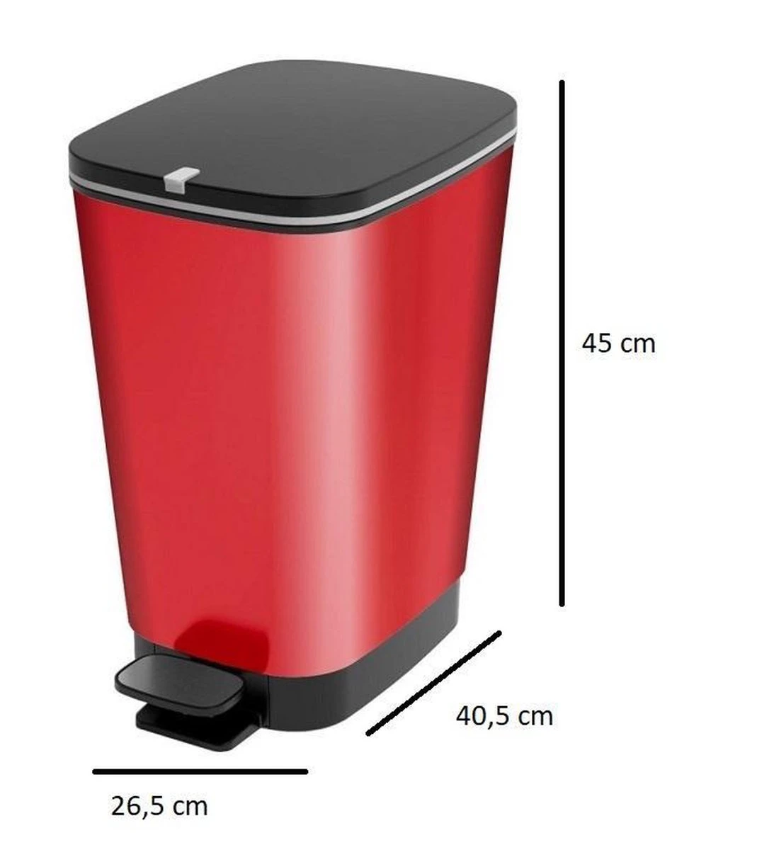 Kis Chic Bin Pedaalemmer - 30L - rood