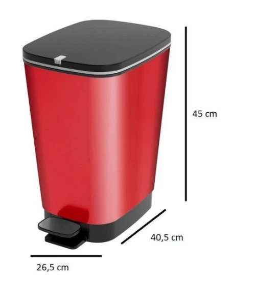 Kis Chic Bin Pedaalemmer - 30L - rood