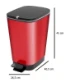 Kis Chic Bin Pedaalemmer - 30L - rood