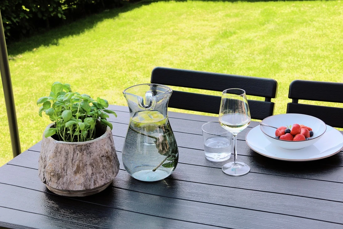 ERRO Vouwtafel 180cm zwart - houtlook